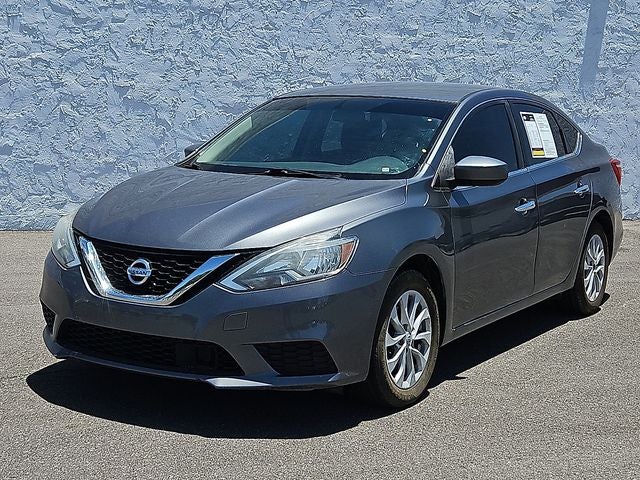 2018 Nissan Sentra SV in Gun Metallic — front three-quarter view