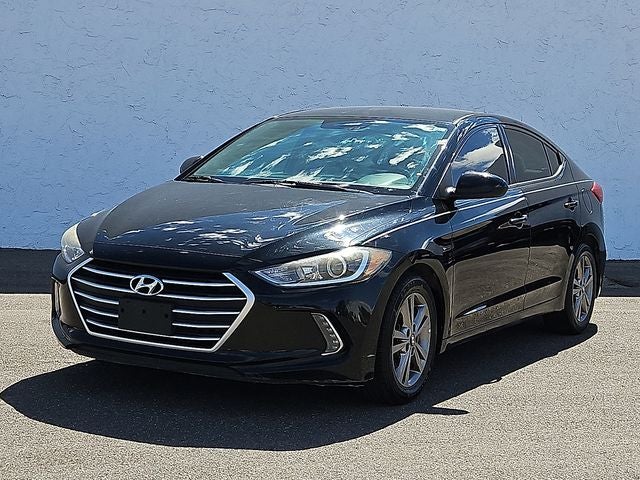 2017 Hyundai Elantra SE in Phantom Black — front three-quarter view